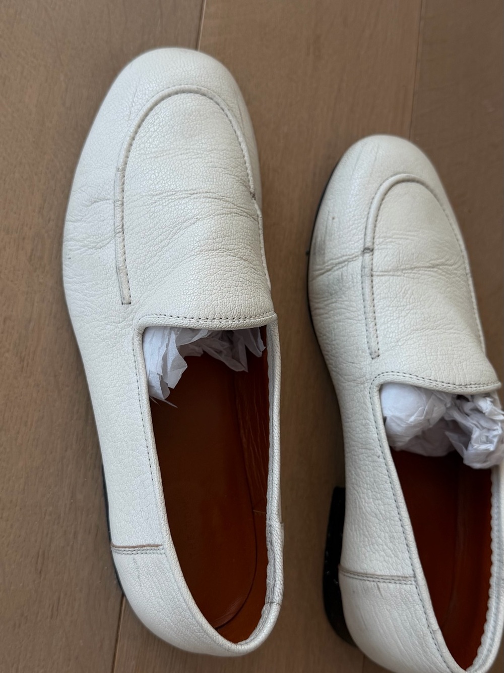 The Row White Leather Loafers for Women，Size 37 - Picture 5 of 5